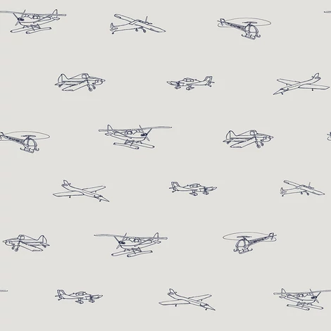 KT-Exclusive Repülős kék-szürke vlies gyerek tapéta Joy Blue-Gray 52 cm X 10 m