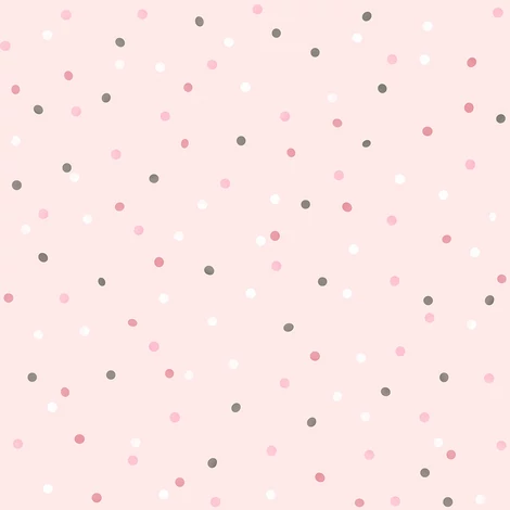 KT-Exclusive Pöttyös rózsaszín vlies gyerek tapéta Joy Pink 52 cm X 10 m