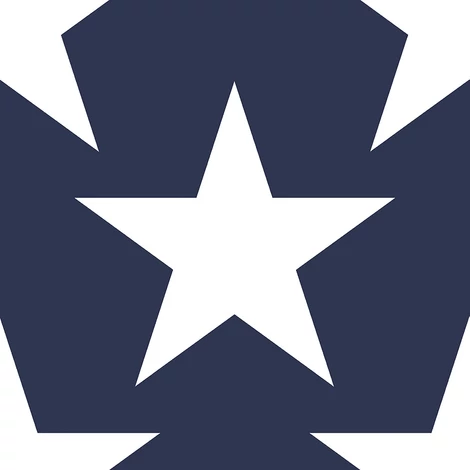 KT-Exclusive Csillag mintás sötétkék vlies gyerek tapéta Joy Dark Blue 52 cm X 10 m