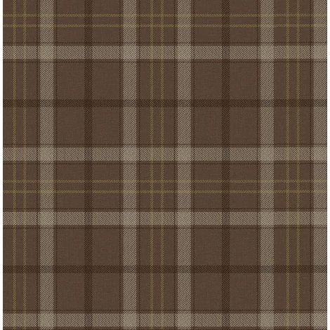 KT-Exclusive Klasszikus kockás barna vlies tapéta Sauvage Dark Brown 52 cm X 10 m