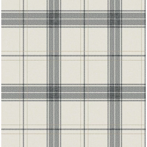 KT-Exclusive Klasszikus kockás bézs-fekete vlies tapéta Sauvage Creme-Black 52 cm X 10 m