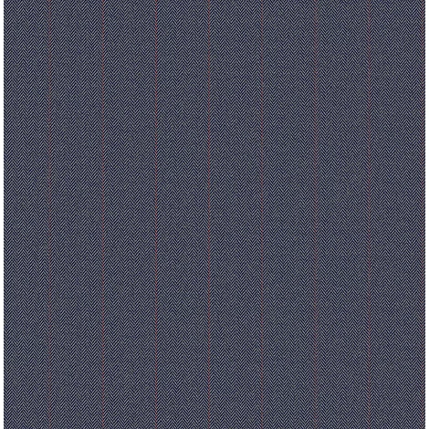 KT-Exclusive Halszálka mintás csíkos sötétkék vlies tapéta Sauvage Dark Blue 52 cm X 10 m