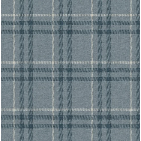 KT-Exclusive Klasszikus kockás kék vlies tapéta Sauvage Sky Blue 52 cm X 10 m