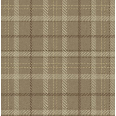 KT-Exclusive Klasszikus kockás barna vlies tapéta Sauvage Brown 52 cm X 10 m