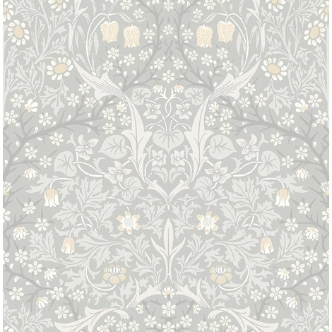 KT-Exclusive Szecessziós stílusú világosszürke vlies tapéta Light Gray 52 cm X 10 m