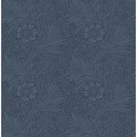 KT-Exclusive Virágos sötétkék vlies tapéta British Heritage Dark Blue 52 cm X 10 m