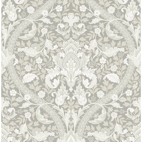 KT-Exclusive Art nouveau stílusú elegáns szürke vlies tapéta British Heritage Gray 52 cm X 10 m