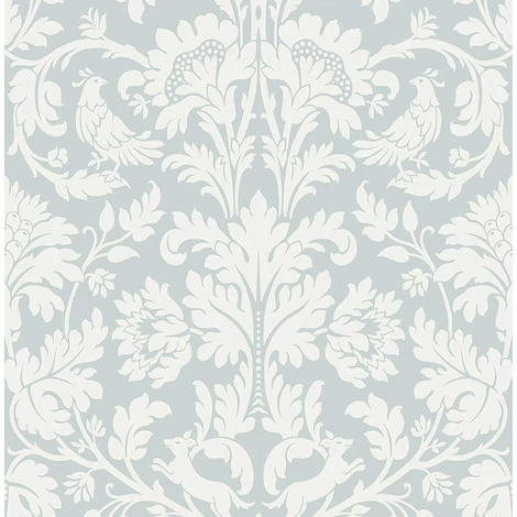 KT-Exclusive Art nouveau stílusú elegáns kék vlies tapéta British Heritage Sky Blue 52 cm X 10 m