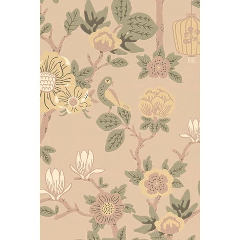 Virágos rosé vlies tapéta Majvillan Tokyo tea mochi pink 53 cm X 10 m