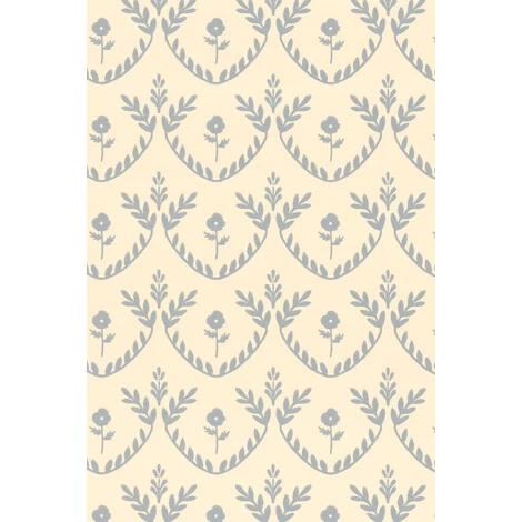 Majvillan Skandináv stílusú virágmintás kék vlies tapéta Bellini Soft Blue 53 cm X 10 m