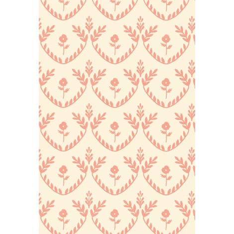 Majvillan Skandináv stílusú virágmintás piros vlies tapéta Bellini Sunny Red 53 cm X 10 m