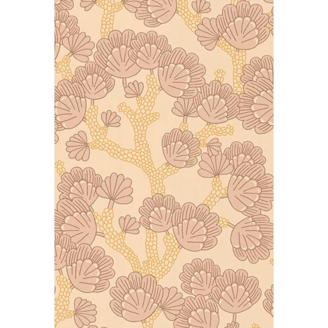 Majvillan Modern levél mintás rózsaszín vlies tapéta Beachy Breeze Ballet Pink 53 cm X 10 m