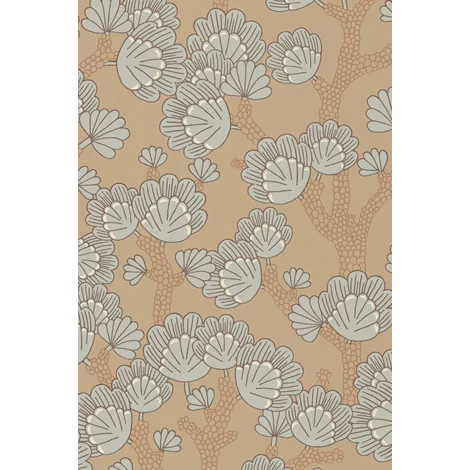 Majvillan Modern levél mintás barna vlies tapéta Beachy Breeze Milky Coconut Brown 53 cm X 10 m