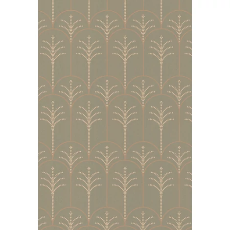 Majvillan Pálmaleveles art deco sötétzöld vlies tapéta Lolo Bay Tree Green 53 cm X 10 m