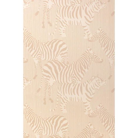 Majvillan Csíkos bézs vlies gyerek tapéta zebrákkal Safari Stripes Dusty Beige 53 cm X 10 m