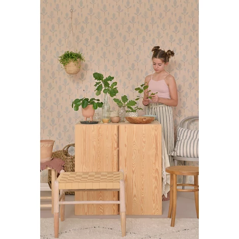 Majvillan Tölgyfaleveles bézs vlies gyerek tapéta Oak Nature Beige 53 cm X 10 m