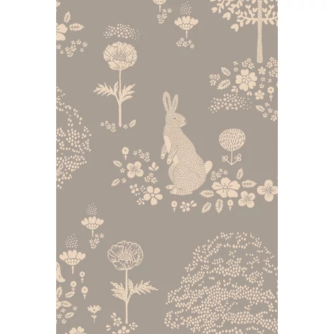 Majvillan Bájos őzikés szürkéskék vlies gyerek tapéta Summer Fields Dusty Blue 53 cm X 10 m