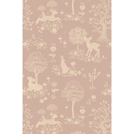 Majvillan Bájos őzikés lila vlies gyerek tapéta Summer Fields Dreamy Lilac 53 cm X 10 m