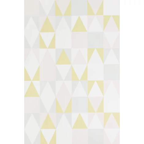 Majvillan Geometrikus modern rózsaszín-sárga vlies tapéta Alice Pink-Yellow 53 cm X 10 m