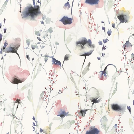 Sandberg Vadvirágos modern színes vlies tapéta Lo Multi 53 cm X 10 m