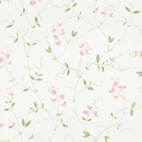 Sandberg Romantikus virágindás rózsaszín vlies tapéta Sanna Light Pink 53 cm X 10 m