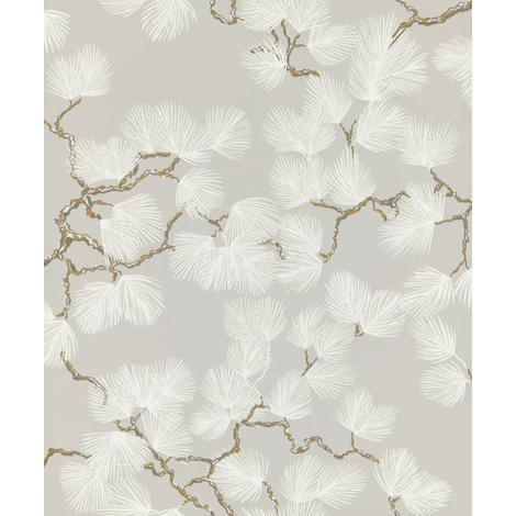 Sandberg Fenyő mintás modern szürke vlies tapéta Pine Gray 53 cm X 10 m