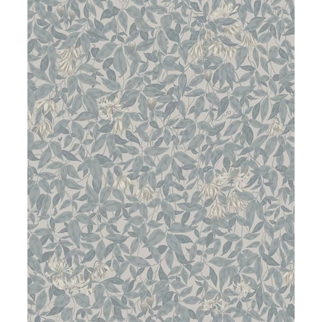 Sandberg Klematisz mintás vintage világoskék vlies tapéta Linnea Misty Blue 53 cm X 10 m