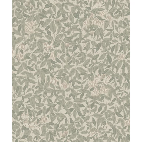 Sandberg Klematisz mintás vintage zöld vlies tapéta Garden Green 53 cm X 10 m