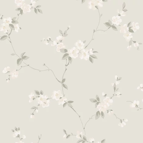 Sandberg Almafa virágos bézs vlies tapéta Engla Sandstone 53 cm X 10 m