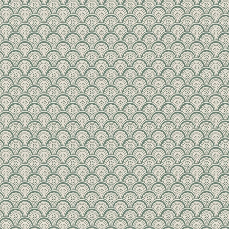 Sandberg Apró virágos skandináv zöld vlies tapéta Beata Graphite Moss Green 53 cm X 10 m