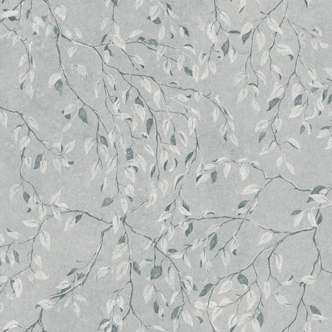 Sandberg Levélmintás kék vlies tapéta Lise Misty Blue 53 cm X 10 m