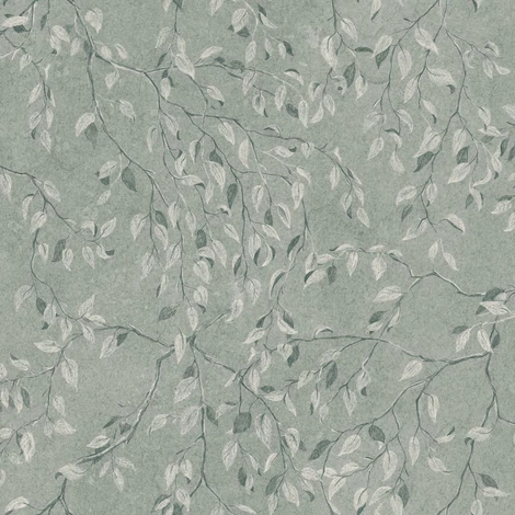 Sandberg Levélmintás zöld vlies tapéta Lise Forest Green 53 cm X 10 m