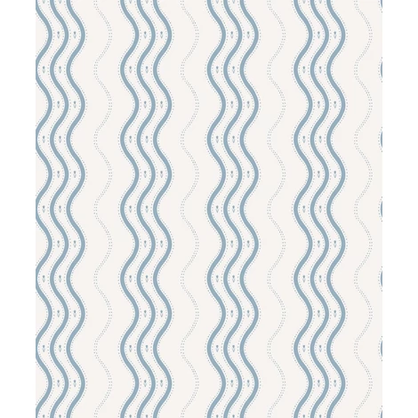 Sandberg Hullámos kék vlies tapéta Ben Light Blue 53 cm X 10 m