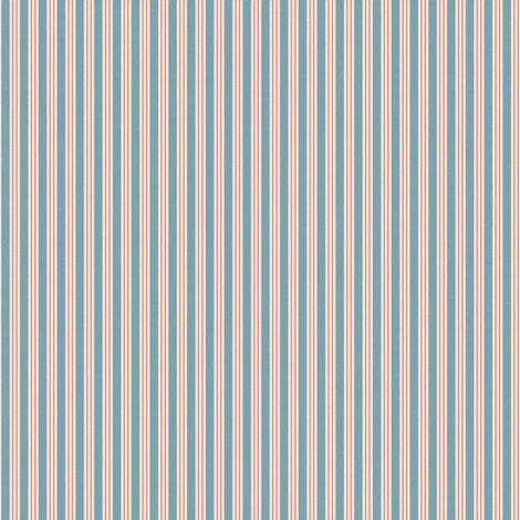 Sandberg Keskeny csíkos klasszikus kék vlies tapéta Linn Soft Blue 53 cm X 10 m