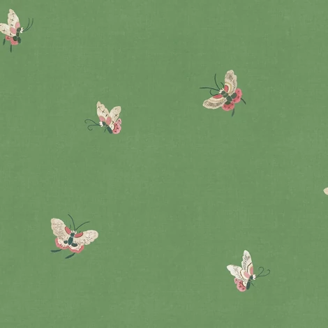 Sandberg Lepke mintás zöld vlies tapéta Butterflies Green 53 cm X 10 m