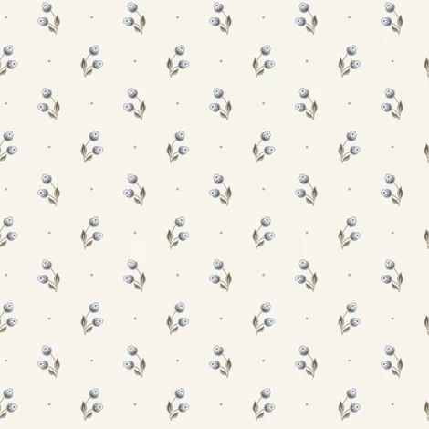 Sandberg Apró virágos skandináv kék vlies tapéta Siv Misty Blue 53 cm X 10 m