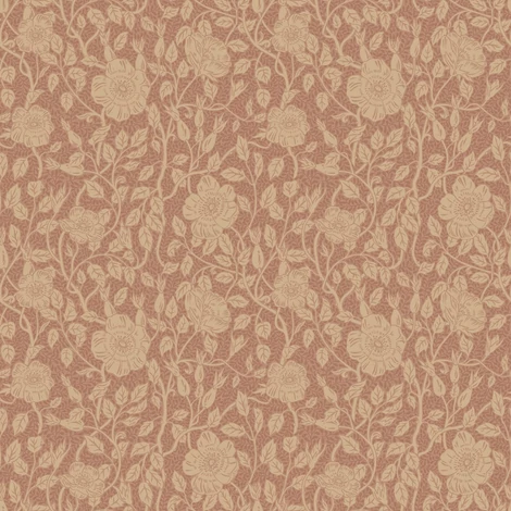 Sandberg Vadrózsás romantikus terrakotta vlies tapéta Anton Terracotta 53 cm X 10 m
