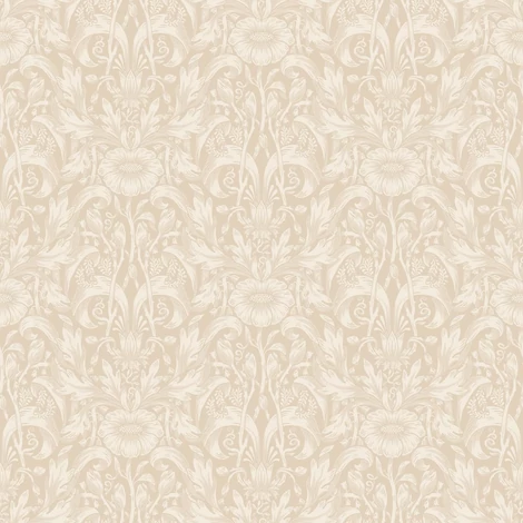 Sandberg Klasszikus virágmintás bézs vlies tapéta Emil Beige 53 cm X 10 m
