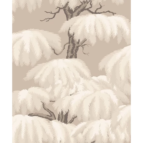 Sandberg Elegáns cédrusfás bézs vlies tapéta Alba Beige 53 cm X 10 m