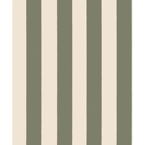 Sandberg Elegáns csíkos zöld vlies tapéta Sam Forest Green 53 cm X 10 m