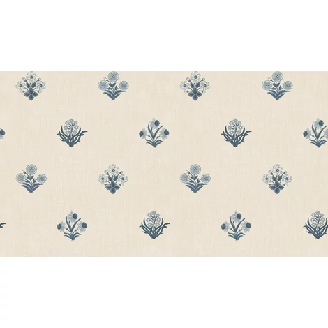 Sandberg Apró virágos kék vlies tapéta Amy Blue 53 cm X 10 m