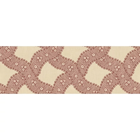 Sandberg Szövet hatású rács mintás piros vlies tapéta Annie Red 53 cm X 10 m