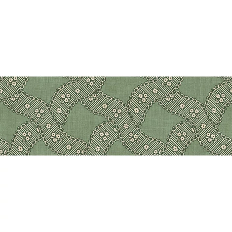 Sandberg Szövet hatású rács mintás zöld vlies tapéta Annie Green 53 cm X 10 m