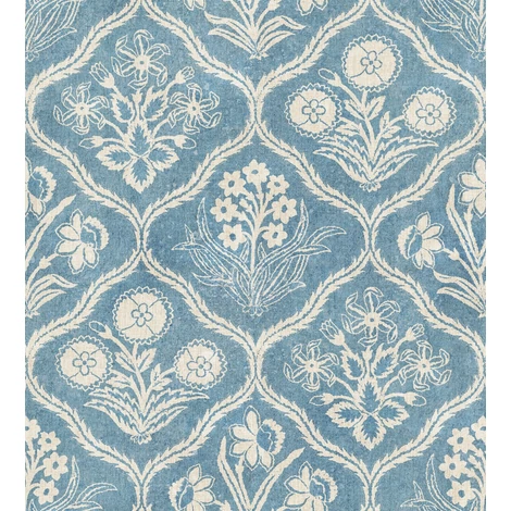 Sandberg Skandináv botanikai mintás kék vlies tapéta Rosa Blue 50 cm X 10 m