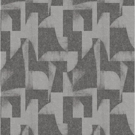 Sketchtwenty3 Absztrakt mintás modern sötétszürke vlies tapéta Chillon Liquorice 53 cm X 10 m