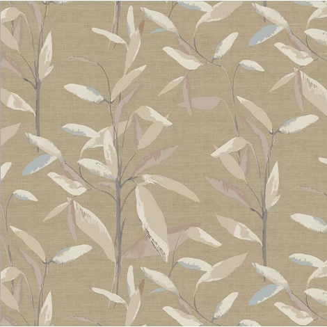 Sketchtwenty3 Levélmintás barna vlies tapéta Larvotto Gold 70 cm X 10 m