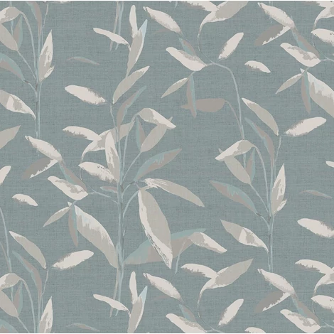 Sketchtwenty3 Levélmintás kék vlies tapéta Larvotto Teal 70 cm X 10 m