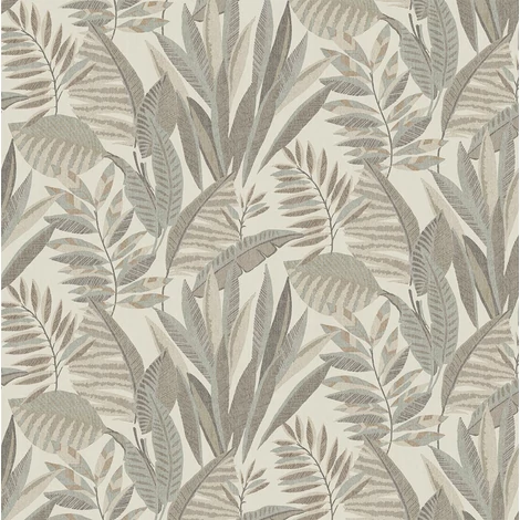 Sketchtwenty3 Trópusi leveles bézs vlies tapéta Garda Sage 53 cm X 10 m