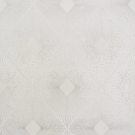 York Elegáns geometrikus fehér-ezüst vlies tapéta Harlowe White/Silver 52,83 cm X 10 m