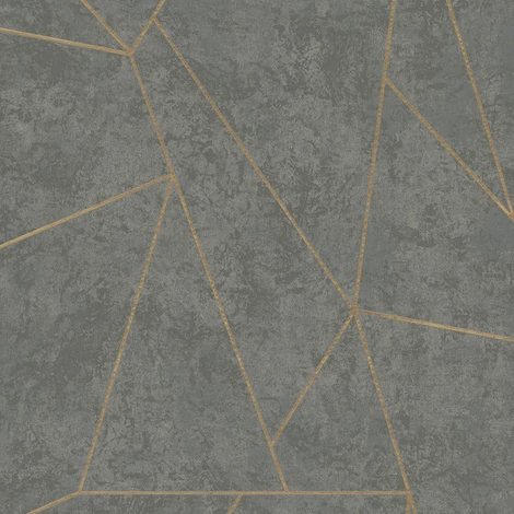 York Modern geometrikus szürke-arany vlies tapéta Nazca Grey/Gold 52,83 cm X 10 m